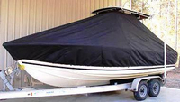 Photo of Albemarle 242CC 19xx T-Top Boat-Cover, viewed from Port Front 