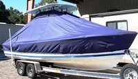 Photo of Albury Brothers 23 20xx TTopCover™ T-Top boat cover, viewed from Starboard Front 