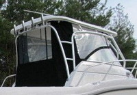 Hard-Top-Aft-Drop-Curtain-OEM-B™Factory AFT DROP CURTAIN to floor with Eisenglass window(s) and Zipper Access for boat with Factory Hard-Top, OEM (Original Equipment Manufacturer)