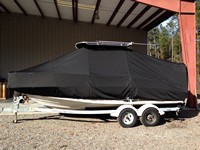 Photo of Boston Whaler Dauntless 200 20xx TTopCover™ T-Top boat cover, viewed from Port Side 