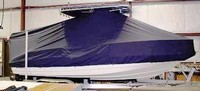 Photo of Boston Whaler Dauntless 200 20xx TTopCover™ T-Top boat cover, viewed from Starboard Side 