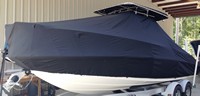 Photo of Boston Whaler Dauntless 230 20xx TTopCover™ T-Top boat cover, viewed from Port Front 