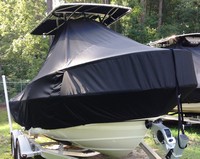 Photo of Boston Whaler Outrage 19 19xx TTopCover™ T-Top boat cover, viewed from Starboard Front 