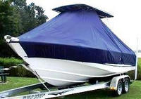 Photo of Boston Whaler Outrage 21 19xx TTopCover™ T-Top boat cover, viewed from Port Front 