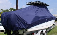 Photo of Boston Whaler Outrage 270 20xx TTopCover™ T-Top boat cover, viewed from Starboard Rear 