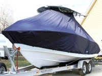Photo of Cape Horn 24XS 20xx TTopCover™ T-Top boat cover, viewed from Port Front 