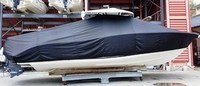 Photo of Cape Horn 31XS 20xx TTopCover™ T-Top boat cover, viewed from Starboard Side 