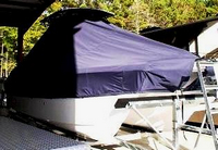 Photo of Carolina Cat 23CC 20xx TTopCover™ T-Top boat cover, viewed from Starboard Front 