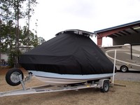Photo of Century 1800CC 20xx TTopCover™ T-Top boat cover, viewed from Port Front 