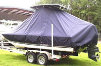 Photo of Century 2102 Bay 20xx TTopCover™ T-Top boat cover, viewed from Port Rear 