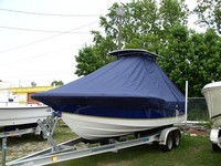 Photo of Century 2301CC 20xx TTopCover™ T-Top boat cover, viewed from Port Front 