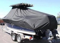 Photo of Century 2400CC 19xx TTopCover™ T-Top boat cover, viewed from Port Rear 
