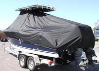 Photo of Century 2400CC 20xx TTopCover™ T-Top boat cover, viewed from Port Rear 