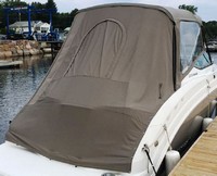 Photo of Chaparral 270 Signature NO Arch, 2010: Bimini Top, Side and Aft Curtains, viewed from Starboard Rear 