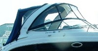 Chaparral® 270 Signature Radar Arch Bimini-Aft-Curtain-OEM-T4™ Factory Bimini AFT CURTAIN with Eisenglass window(s) for Bimini-Top (not included) angles back to Transom area (not vertical), OEM (Original Equipment Manufacturer)