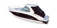 Photo of Chaparral 330 Signature Hard-Top, 2015 Front Visor, Side Curtains, Aft Curtain, viewed from Port Rear 