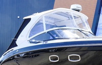 Photo of Chaparral 347 SSX, 2019 Hard-Top, Side Curtains, Camper Top, Side and Aft Curtains, viewed from Starboard Front 