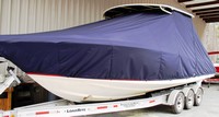 Photo of Chris Craft Catalina 29 SunTender 20xx TTopCover™ T-Top boat cover, viewed from Port Front 