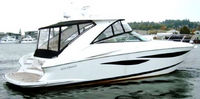 Photo of Cobalt 46, 2008: Hard-Top, Visor Hard-Top, Side Curtains, Sunshade, Camper Top, Camper Side Curtains, Camper Aft Curtain, viewed from Starboard Rear 