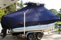 Photo of Cobia® 216CC 20xx TTopCover™ T-Top Boat Cover, viewed from Starboard Rear 