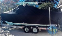 Photo of Cobia® 261CC 20xx TTopCover™ T-Top Boat Cover, viewed from Port Side 