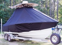 Photo of Contender 22 Sport 20xx TTopCover™ T-Top boat cover, viewed from Starboard Front 