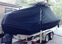 Photo of Contender 24S Sport 20xx TTopCover™ T-Top boat cover, viewed from Starboard Rear 