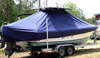 Photo of Contender 25 Open 20xx TTopCover™ T-Top boat cover, viewed from Starboard Rear 