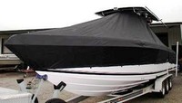Photo of Donzi 32 ZFO 20xx TTopCover™ T-Top boat cover, viewed from Port Front 