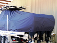 Photo of Donzi 35 ZFC 20xx TTopCover™ T-Top boat cover, viewed from Port Rear 