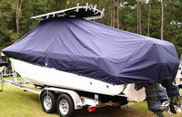 Photo of Edgewater 245CC 20xx T-Top Boat-Cover, viewed from Port Rear 