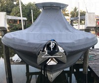 Edgewater® 262CC T-Top-Boat-Cover-Elite-1699™ Custom fit TTopCover(tm) (Elite(r) Top Notch(tm) 9oz./sq.yd. fabric) attaches beneath factory installed T-Top or Hard-Top to cover boat and motors