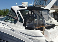 Photo of Four Winns Vista V355, 2014: Hard-Top, Visor, Side Curtains, Camper Top, Side and Aft Curtains, viewed from Port Rear 