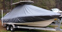 Photo of Grady White Coastal Explorer 251 20xx T-Top Boat-Cover, viewed from Starboard Front 