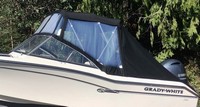 Bimini-Aft-Transom-Curtain-OEM-G1.5™Factory Bimini AFT TRANSOM CURTAIN (to transom, not the Drop Curtain which is vertical) zips to back of Bimini-Top (not included), OEM (Original Equipment Manufacturer)