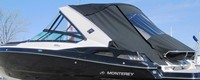 Photo of Monterey 328 Super Sport, 2012: Hard-Top, Visor, Side Curtains, Sunshade Top, Sunshade Aft Enclosure Curtain, viewed from Port Rear 