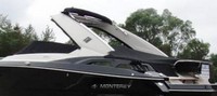 Photo of Monterey 328 Super Sport, 2012: Sunshade Top in Boot, Cockpit Cover, viewed from Port Rear 