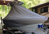 Photo of Pathfinder 2600 TRS 20xx T-Top Boat-Cover, viewed from Starboard Front 