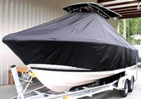 Photo of Pursuit C 230 20xx TTopCover™ T-Top boat cover, viewed from Port Front 