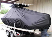 Photo of Pursuit C 230 20xx TTopCover™ T-Top boat cover, viewed from Port Rear 