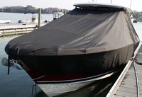 Photo of Pursuit ST 310 Sport 20xx TTopCover™ T-Top boat cover in Water, viewed from Port Front 