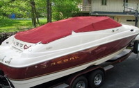 Photo of Regal 2350 LSC, 2001: Bimini Top in Boot, Cockpit Cover, viewed from Starboard Rear 