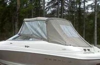 Photo of Regal 2350 LSC, 2001: Bimini Top, Side Curtains, Aft Curtain, viewed from Port Rear 