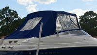 Photo of Regal 2350 LSC, 2001: Bimini Top, Side Curtains, Aft Curtain, viewed from Starboard Rear 