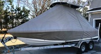 Photo of Robalo 206 Cayman 20xx T-Top Boat-Cover, viewed from Port Front 