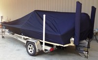 Photo of Scout 191 Bay Scout 20xx Boat-Cover LCC with Optional Power Pole Covers, viewed from Port Rear 