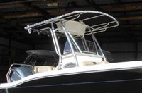 Photo of Scout 225XSF Canvas T-Top, 2014: Fzctory Canvas T-Top, viewed from Starboard Front 