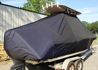 Photo of Scout 225XSF Canvas T-Top 20xx T-Top Boat-Cover, viewed from Starboard Rear 