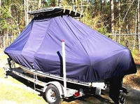 Photo of Sea Fox® 197CC 20xx TTopCover™ T-Top boat cover, viewed from Port Rear 