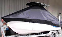 Photo of Sea Fox® 206CC 20xx TTopCover™ T-Top boat cover, viewed from Port Front 